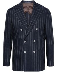 Barba Napoli - Blazer Met Krijtstreep En Dubbele Rij Knopen - Lyst