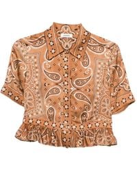 Sandro - Paisley Ruffled Shirt - Lyst