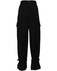Sacai - Belted Tailored Trousers - Lyst