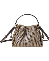 Brunello Cucinelli - Small Sparkling Monili Leather Tote Bag - Lyst