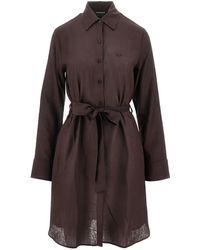 Emporio Armani - Belted Shirt Dress - Lyst