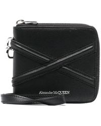 McQueen - Black Leather Wallet - Lyst