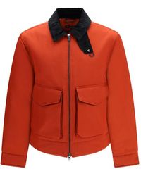 Fred Perry - Corduroy-Collar Logo-Embroidered Military Jacket - Lyst