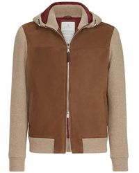 Brunello Cucinelli - Zip-Up Hooded Bomber Jacket - Lyst