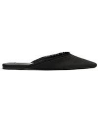 TOTEME - Frayed Satin Lounge Slippers - Lyst