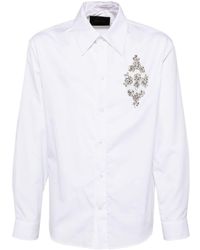 Simone Rocha - Camisa de popelina con detalles de cristal - Lyst