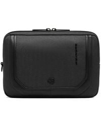 Piquadro - Leather-Trim Wrist Clutch Bag - Lyst