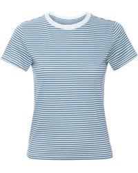 FRAME - T-shirt en coton à rayures - Lyst