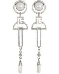 Balmain - Art Deco Clip-on Earrings - Lyst