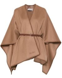 Max Mara - Cape À Logo Brodé Et Surpiqûres - Lyst
