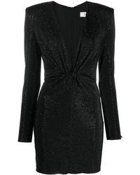 Nissa - Crystal-Embellished Mini Dress - Lyst
