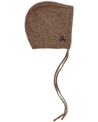 Simone Rocha - Crystal-Embellished Knitted Bonnet - Lyst