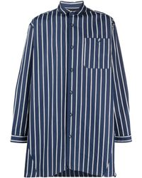 White Mountaineering - Striped Oversized Long Shirt - Lyst