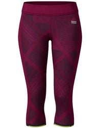Reebok - Patterned Elasticated Cropped Leggings - Lyst