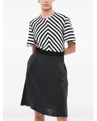 Stella McCartney - Striped Short-Sleeve Midi Dress - Lyst