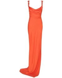 Balmain - Robe Longue À Bretelles Brodées - Lyst