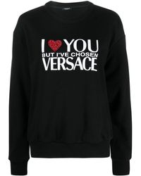 Versace Sweater Met Tekst - Zwart