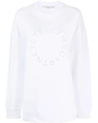 Stella McCartney - Rhinestone-Embellished Logo Sweatshirt - Lyst