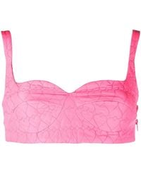 Marco Rambaldi - Heart-Print Bralette Top - Lyst