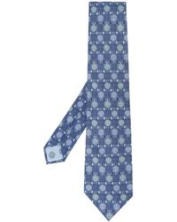 Hermès Cravatta a fantasia anni 2000 - Blu