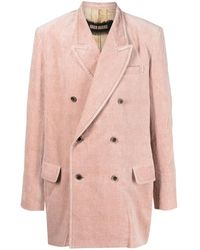 Uma Wang - Double-Breasted Velvet Blazer - Lyst