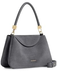 Coccinelle - Small Tiggy Braided-Handle Suede Tote Bag - Lyst