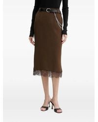 Haveone - Lace-Trim Chain-Link Midi Skirt - Lyst