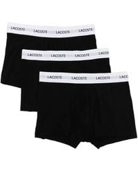 Lacoste - Logo-Waistband Stretch Trunks (Set Of Three) - Lyst