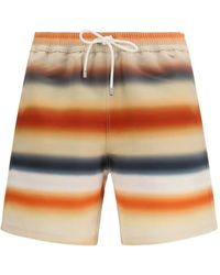 Loewe - X Paula's Ibiza Striped Swim Shorts - Lyst