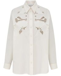 Zimmermann - Overhemd Met Geborduurde Bloemen - Lyst