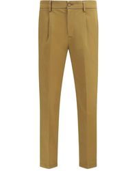 Cruna - Brera Pleated Cotton Trousers - Lyst