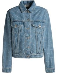 Bally - Logo-Print Denim Jacket - Lyst