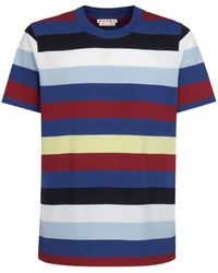 Marni - Striped Cotton T-shirt - Lyst