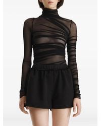 2310 STUDIO - Draped Mesh Top - Lyst