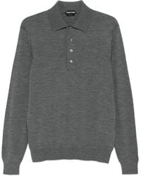 Tom Ford - Polo En Coton À Manches Longues - Lyst