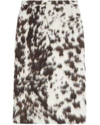 Dries Van Noten - Cowhide-Print Midi Skirt - Lyst