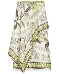 Tory Burch - Silk Scarf Wrap Skirt - Lyst