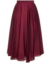 Blanca Vita - Jupe Mi-Longue Évasée À Taille Haute - Lyst