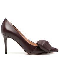 Gianvito Rossi - Bow-detail 90mm Leather Pumps - Lyst