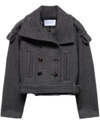 7 For All Mankind - Double-Breasted Belted Coat - Lyst