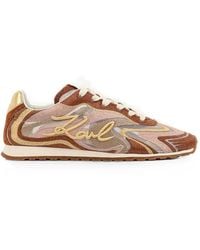 KARL LAGERFELD - Logo-Embroidered Sneakers - Lyst