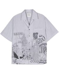 Iceberg - Rome-print striped shirt - Lyst