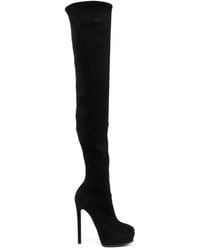 Casadei - Flora 140Mm Above-Knee Platform Boots - Lyst