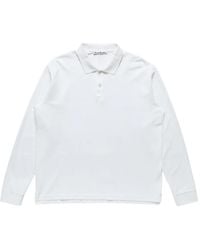 Acne Studios - Logo-Print Long-Sleeve Polo Shirt - Lyst