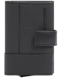 Piquadro - Logo-Print Bi-Fold Cardholder - Lyst