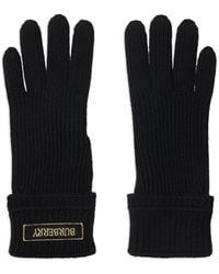 Burberry - Handschuhe Mit Logo-Patch - Lyst