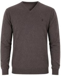 Uominitaliani - V-Neck Embroidered-Logo Sweater - Lyst