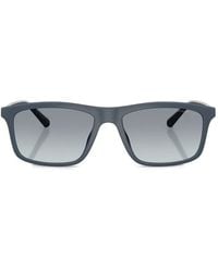 Emporio Armani - Matte Rectangle Sunglasses - Lyst
