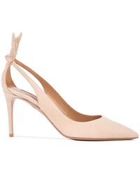 Aquazzura - Zapatos Bow Tie Con Tacón De 85 Mm - Lyst