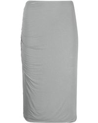 James Perse - Shoreline Ruched Midi Skirt - Lyst